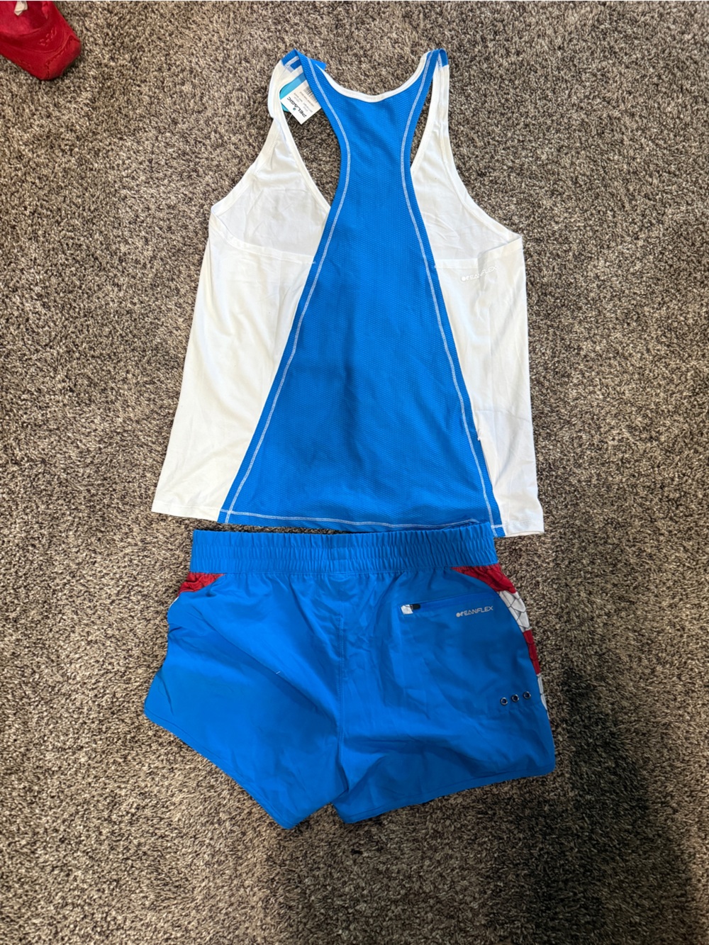 Pelagic Red, White and Blue Sport Top and Shorts Set - Picture 6 of 6